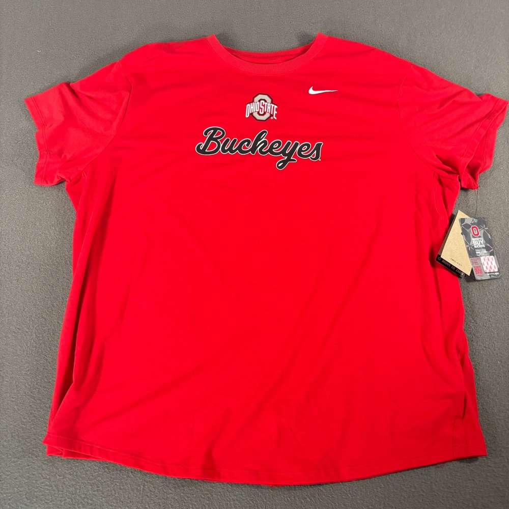 Nike Ohio State Buckeyes Dri-FIT Shirt Womens XL Red 0347-65N-OH-DF2